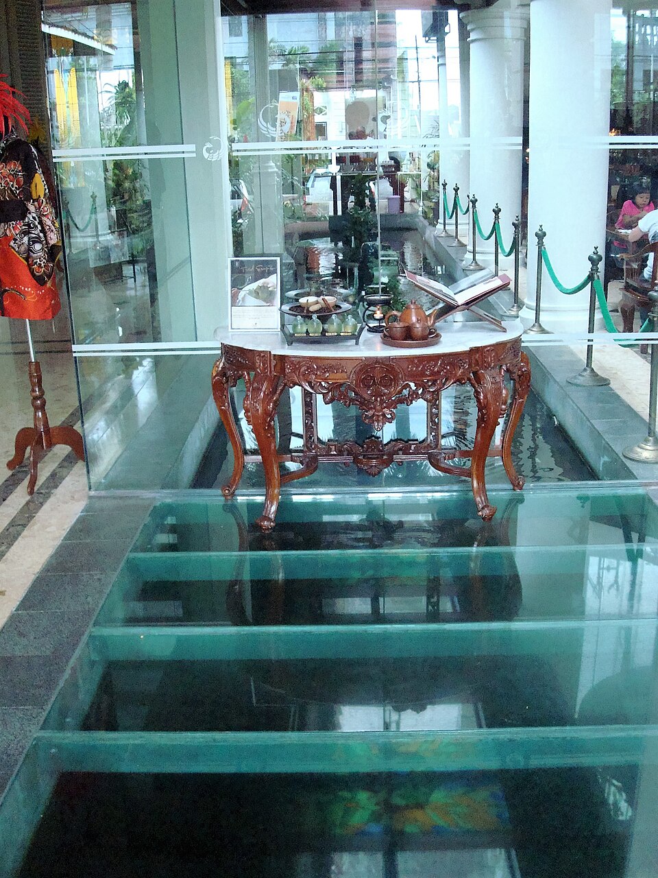 Hotel lobby in Yogyakarta, illustrative stay photo